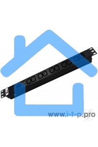 Аксессуар ЦМО Блок розеток Rem-10 без шнура с инд., 10 IEC 60320 C13, вход IEC 60320 C14, 10A, алюм., 19