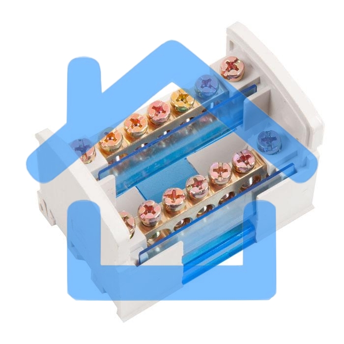 Шины на DIN-рейку в корпусе Iek YND10-2-07-100 (кросс-модуль) ШНК 2х7 L+PEN ИЭК