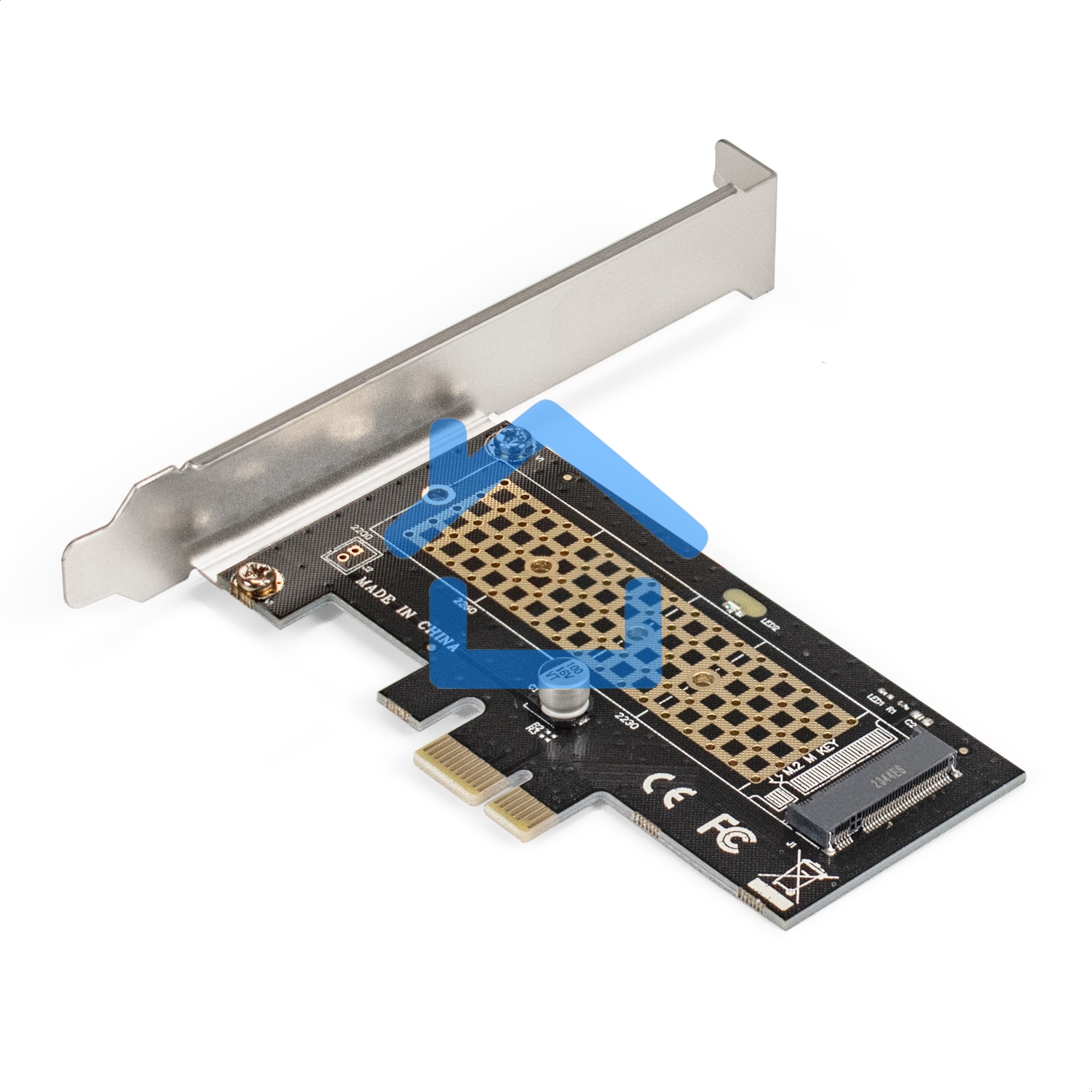 Переходник ExeGate EXE-597 (M.2 M key -> PCI-E x1 v2.0, для установки SSD M.2 M key в слот PCI-E)