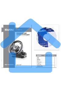Руль SVEN GC-W300 (педали, вибро, лепестки, D-pad, 10 кл, резин. вставки, PC, цифр. и аналог.