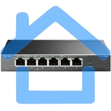 Коммутатор TP-Link 4-port 10/100Mbps Unmanaged PoE+ Switch with 2 10/100Mbps uplink ports, meta case, desktop mount, 4 802.3af/at compliant PoE+ port, 2 10/100Mbps uplink ports, DIP switches for Extend mode, Isolation mode and Priority mode, up to 250m Po