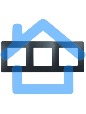 Рамка 3поста антрацит ETIKA