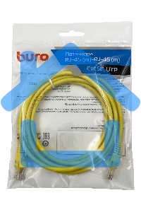 Патч-корд Buro UTP cat5E 2м желтый RJ-45 (m)-RJ-45 (m)