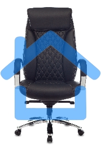 Кресло руководителя Бюрократ T-9924SL черный, кожа, крестовина металл хром