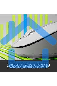 Мышь беспроводная Logitech Signature M650 белый, 4000 dpi, радиоканал, Bluetooth, USB, кнопки - 5