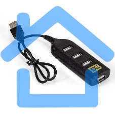 Хаб USB (концентратор) ExeGate EX293976RUS DUB-42 (кабель-адаптер USB2.0 --> 4xUSB2.0, Plug&Play, черный)