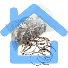 Хомуты нержав. сталь, стандартное болтовое крепление 50-70 мм, ширина 9 мм, 50 шт. Сибртех