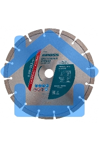 Диск алмазный ф230х22,2мм, лазерная приварка сегментов, сухое резание Gross