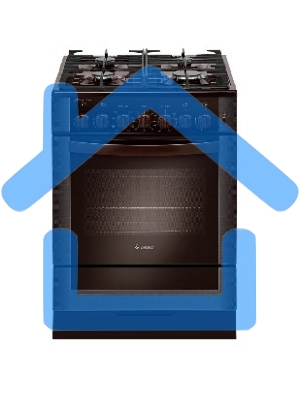 Плита комбинированная Gefest 6502-03 0030 коричневый, конфорок 4 газовых, духовка 55 л, 60 см x 85 см x 60 см