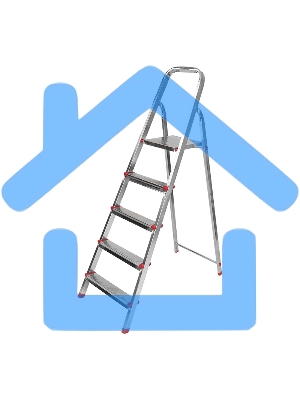 Стремянка металлическая 5 ступенек, усиленный профиль Rexant 12-5055