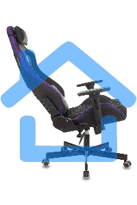 Кресло игровое Knight OUTRIDER черный/фиолетовый ромбик эко.кожа с подголов. крестовина металл