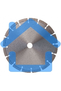 Диск алмазный ф230х22,2мм, лазерная приварка сегментов, сухое резание Gross