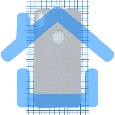 Защитное заднее стекло для iPhone XS Max белый