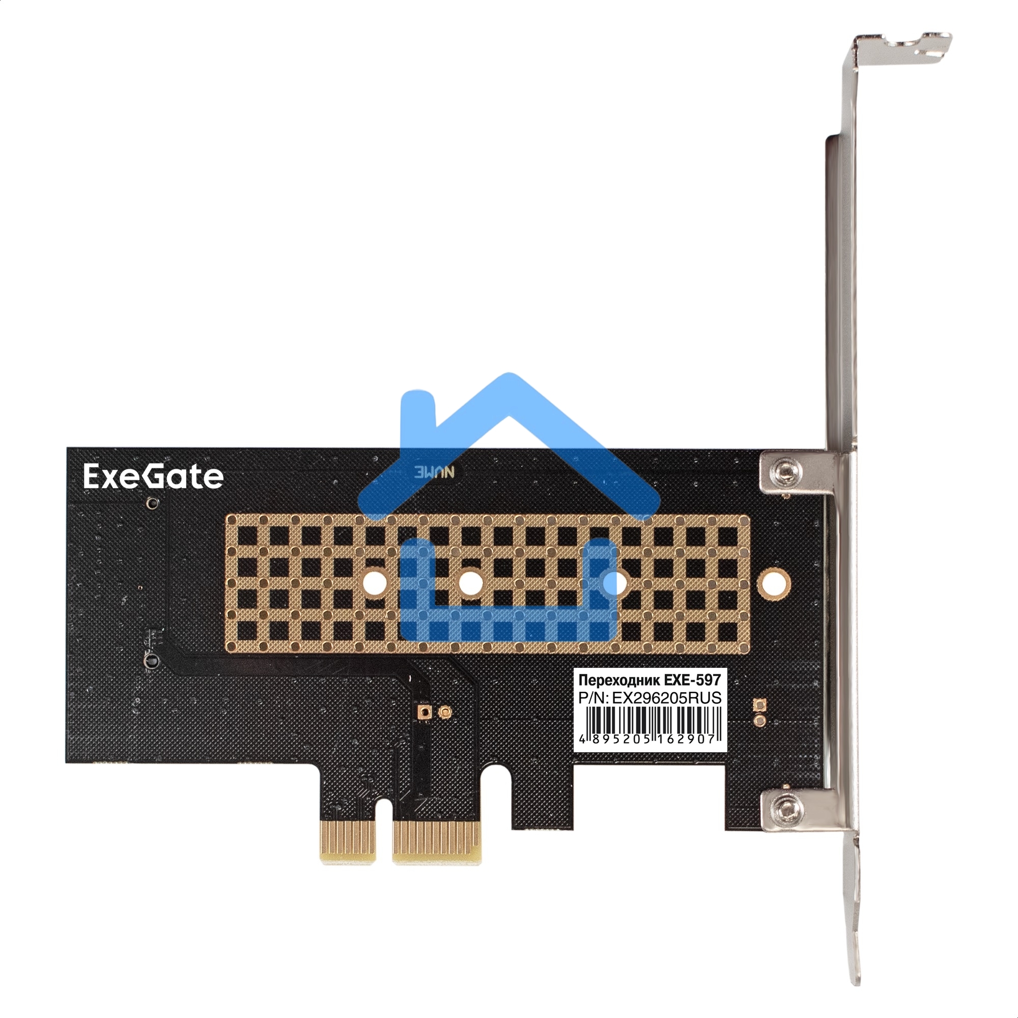 Переходник ExeGate EXE-597 (M.2 M key -> PCI-E x1 v2.0, для установки SSD M.2 M key в слот PCI-E)