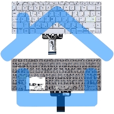 Клавиатура для ноутбука Asus K413JA серебристая