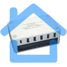 Профессиональное зарядное устройство 818PF для 5-ти телефонов с индикацией потребления + Type C PD