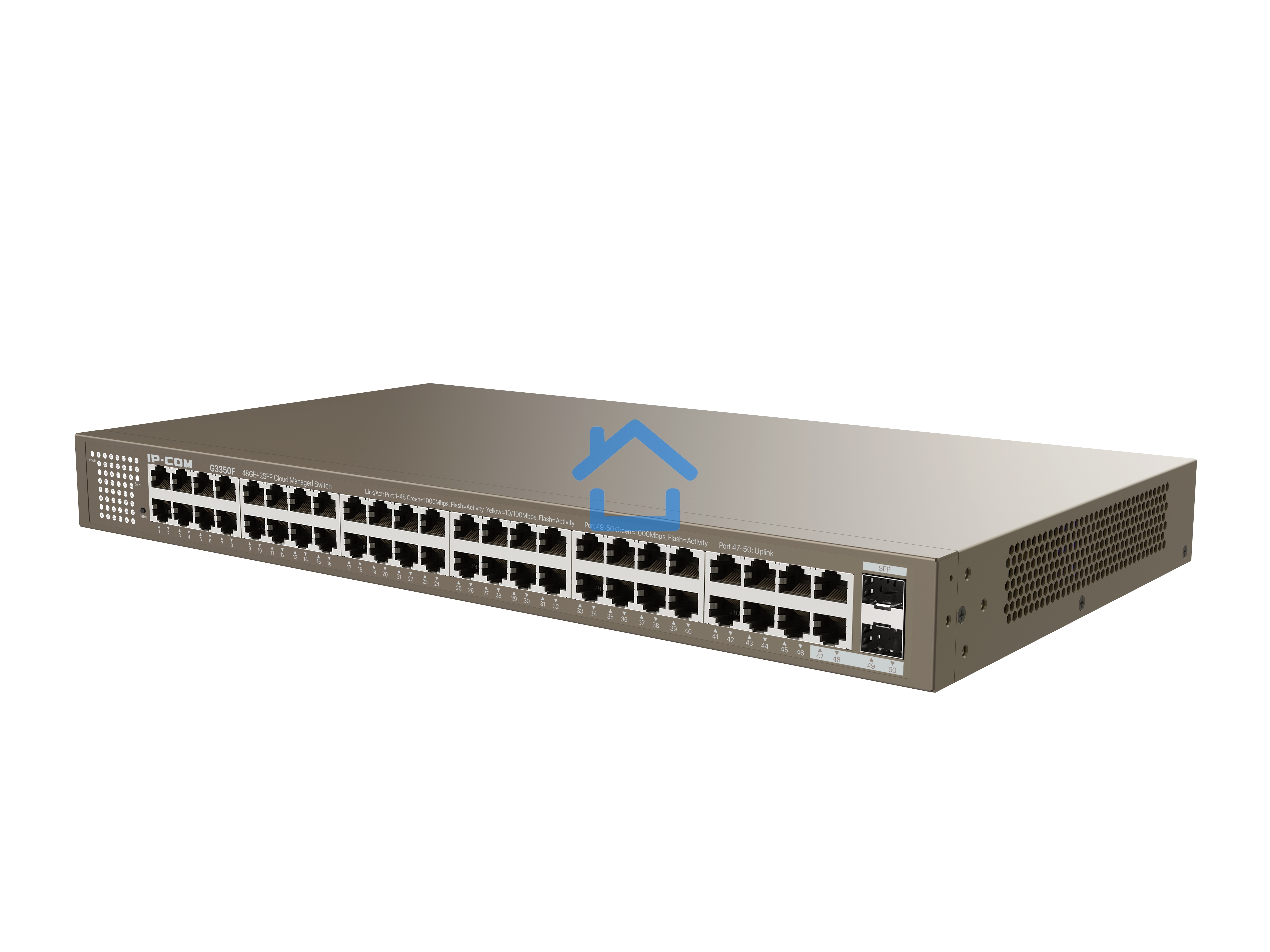 Коммутатор управляемый IP-COM G3350F, настенный, 1000 Мбит/сек, 48 port, SFPx2