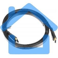 Кабель аудио-видео Buro Flat HDMI (m)/HDMI (m) 2м. черный