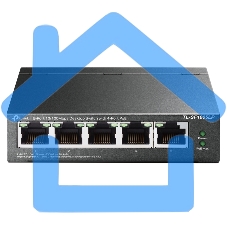 Коммутатор 5-Port 10/100Mbps Unmanaged Switch with 4-Port PoE, meta case, desktop mount, PoE budget 41W.