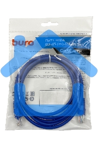 Патч-корд Buro UTP cat5E 2м синий RJ-45 (m)-RJ-45 (m)