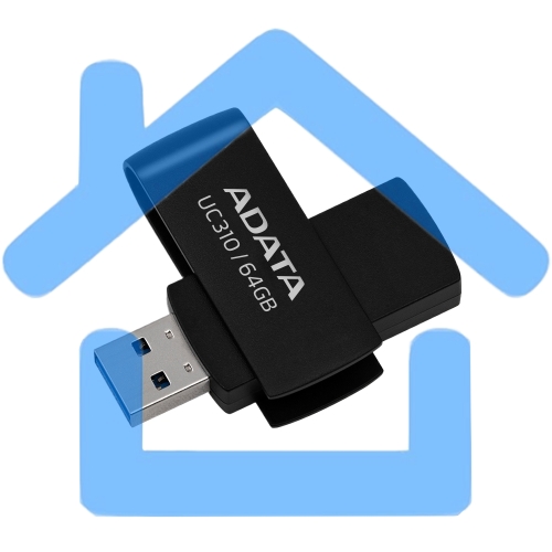 Флешка USB R/W ADATA R/W USB3 64Gb UC310-64G-RBK