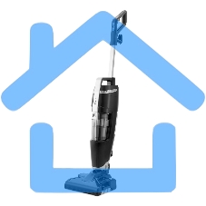 Пылесос вертикальный паровой Kitfort KT-575-1 черный, питание питание от сети, 1600 Вт, уборка влажная/паром/сухая, пылесборник 1.1 л