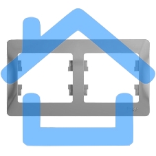 Рамка 2-м Glossa горизонт. алюм. SchE GSL000302