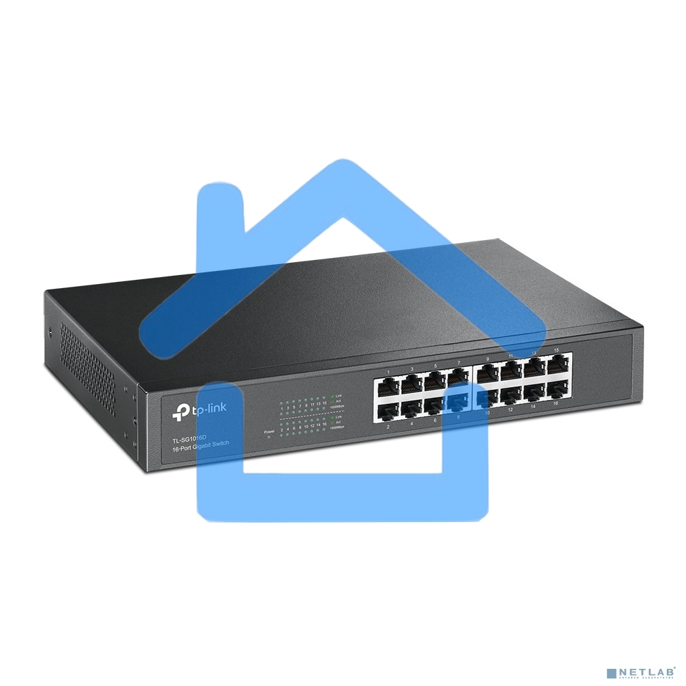 Коммутатор TP-Link SMB TL-SG1016D неуправляемый настольный/19U 16x10/100/1000BASE-T