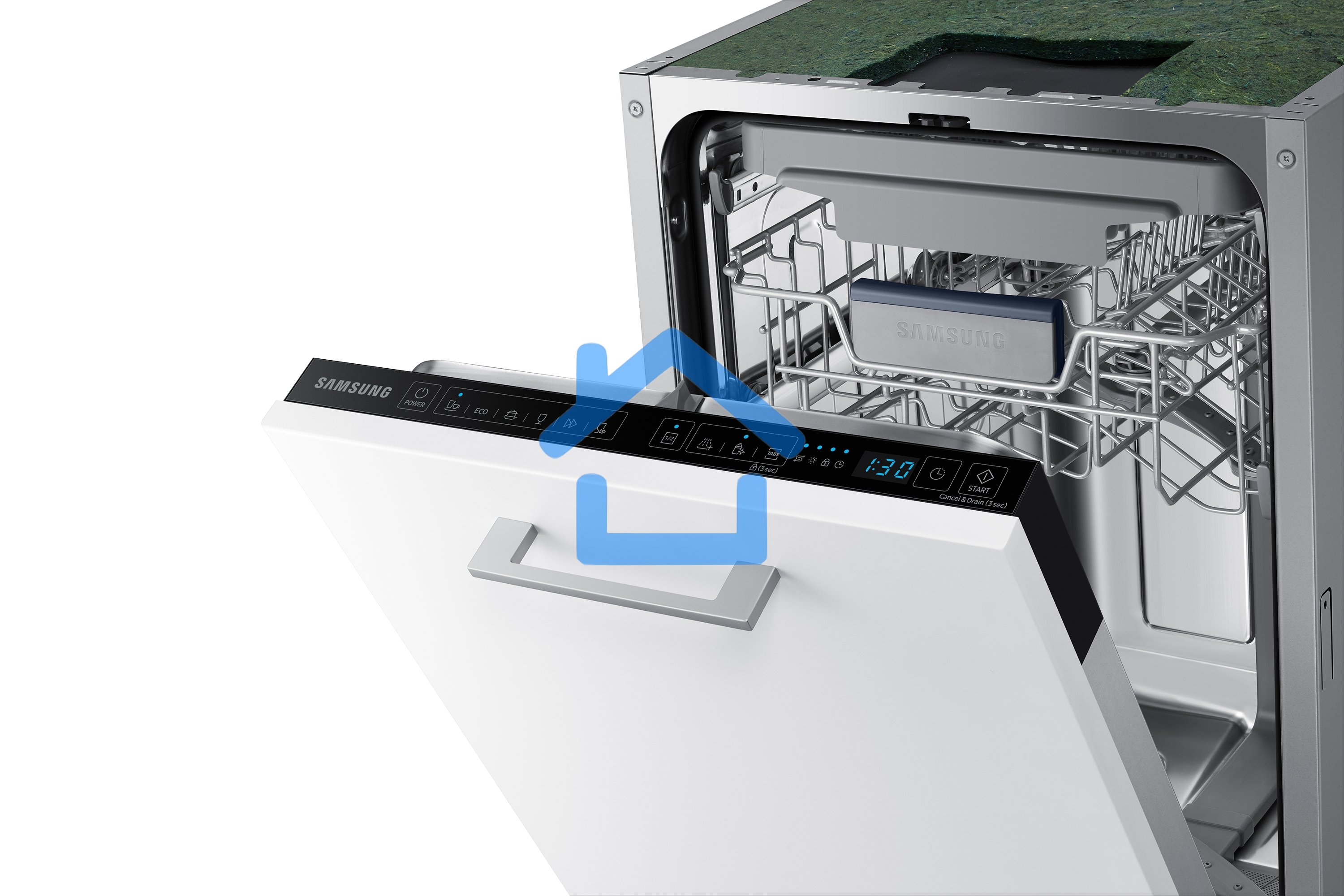 Встраиваемая посудомоечная машина Samsung DW50R4050BB/WT, черный, 45 см, 10 компл., 46 дБ, класс A+