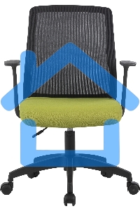 Кресло компьютерное Cactus CS-MC222-BKGN черный, сиденье салатовый, сетка/ткань, низк.спин. крестов. пластик, пластик черный