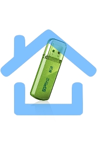 Флешка USB R/W Silicon Power R/W 8Gb Helios 101 SP008Gb,UF2101V1N USB 2.0 зеленый