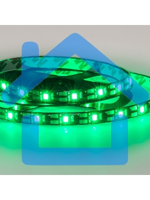 Лента светодиодная с USB коннектором 5 В, 8 мм, IP65, SMD 2835, 60 LED/m, цвет свечения зеленый