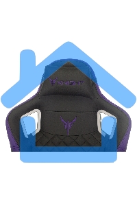 Кресло игровое Knight OUTRIDER черный/фиолетовый ромбик эко.кожа с подголов. крестовина металл