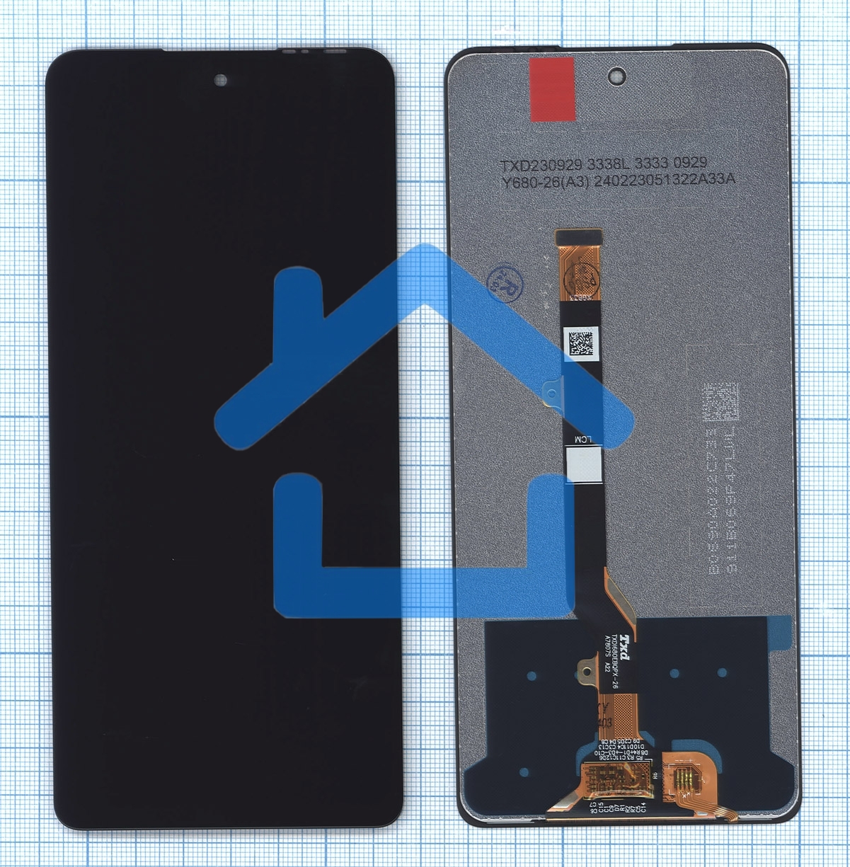 Дисплей для Tecno Spark 10 Pro (Kl7) в сборе с тачскрином черный