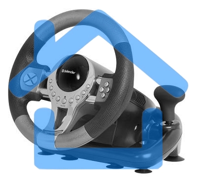 Игровой руль Defender FORSAGE 12 кн+2перекл.+1перекл. 8-ми позиц., USB