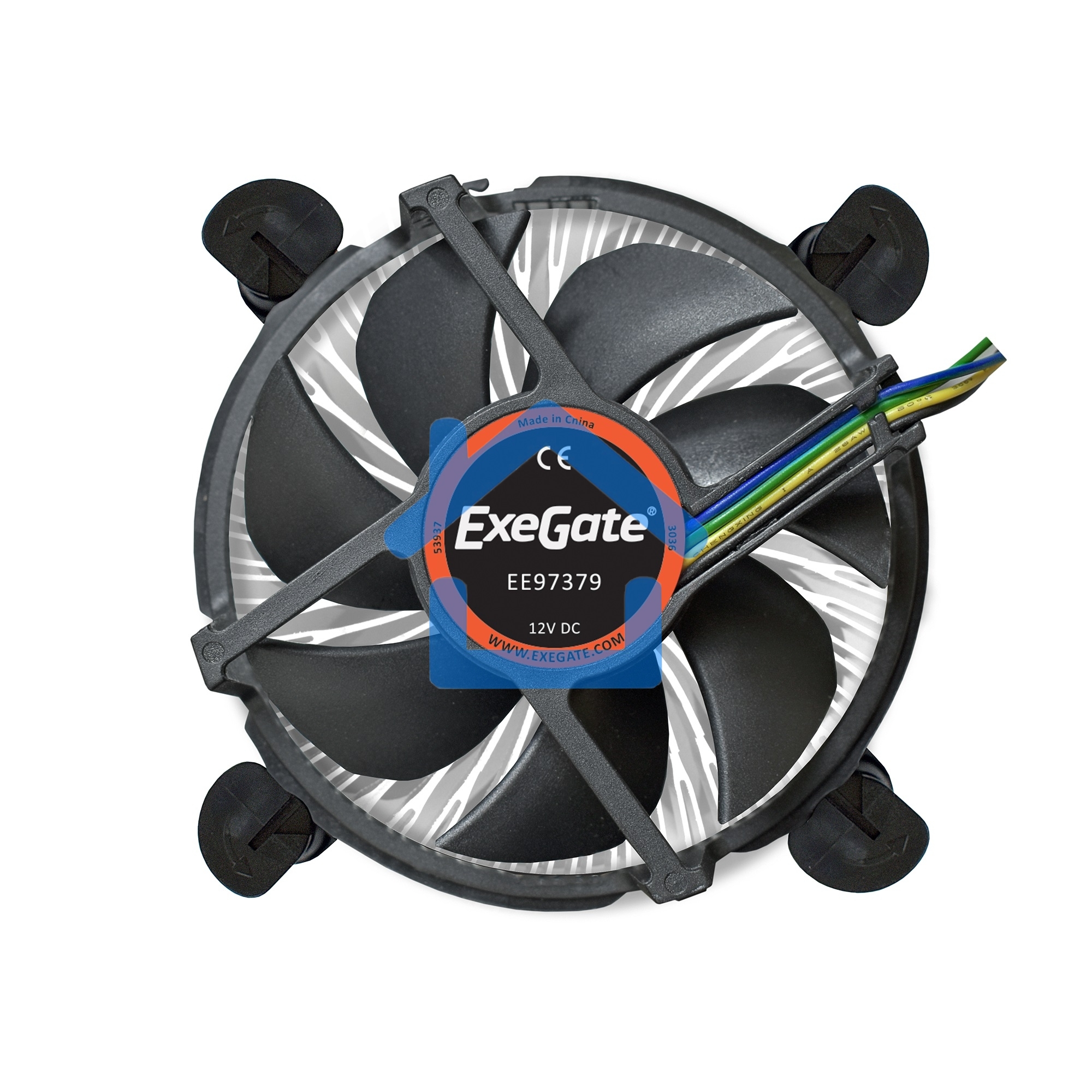 Кулер для процессора ExeGate EE97379 черный, 92 мм, алюминий, 2400 об/мин, 23 дБ, 4 pin, 65 Вт, 60 мм