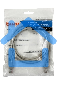 Патч-корд Buro UTP cat5E 2м серый RJ-45 (m)-RJ-45 (m)
