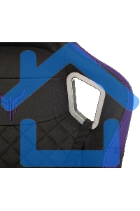 Кресло игровое Knight OUTRIDER черный/фиолетовый ромбик эко.кожа с подголов. крестовина металл