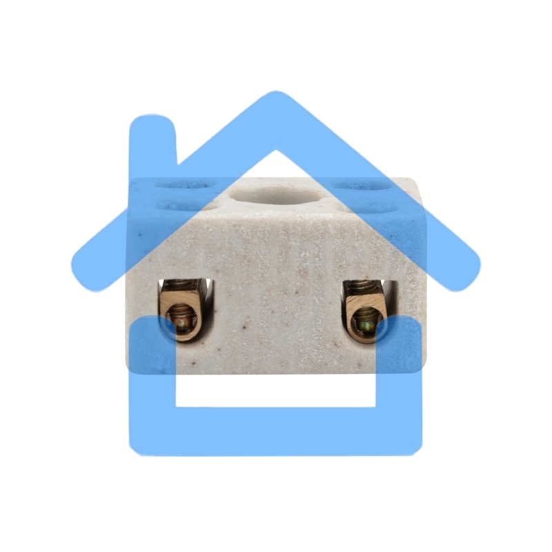 Клемма керамическая винтовая 4 мм² 2 пары контактов с крепежным отверстием (100 шт./уп.) Rexant