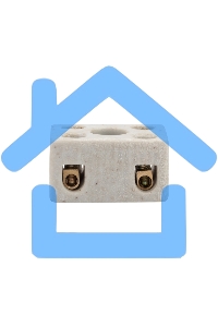 Клемма керамическая винтовая 4 мм² 2 пары контактов с крепежным отверстием (100 шт./уп.) Rexant