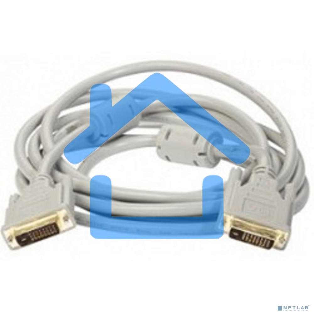 Кабель ExeGate EX191095RUS DVI dual link (25M-25M) 3м ExeGate, 2 фильтра, позолоченные контакты