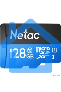 Флеш-Карта NeTac P500 Standard MicroSDXC 128Gb U1/C10 up to 80Mb/s, retail pack card only