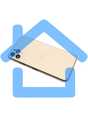 Задняя крышка (корпус) в сборе с рамкой для Apple iPhone 11 Pro Max золотая