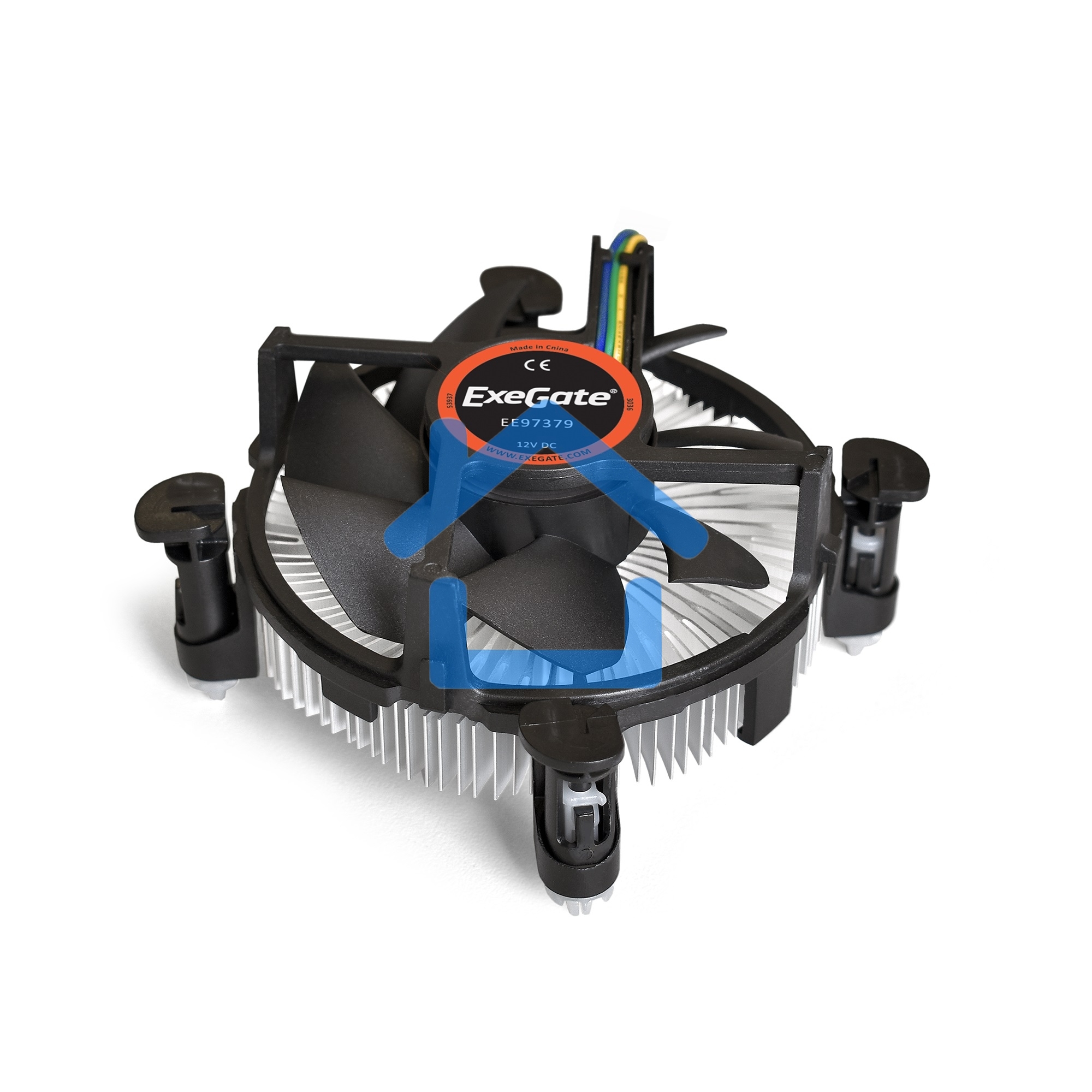 Кулер для процессора ExeGate EE97379 черный, 92 мм, алюминий, 2400 об/мин, 23 дБ, 4 pin, 65 Вт, 60 мм