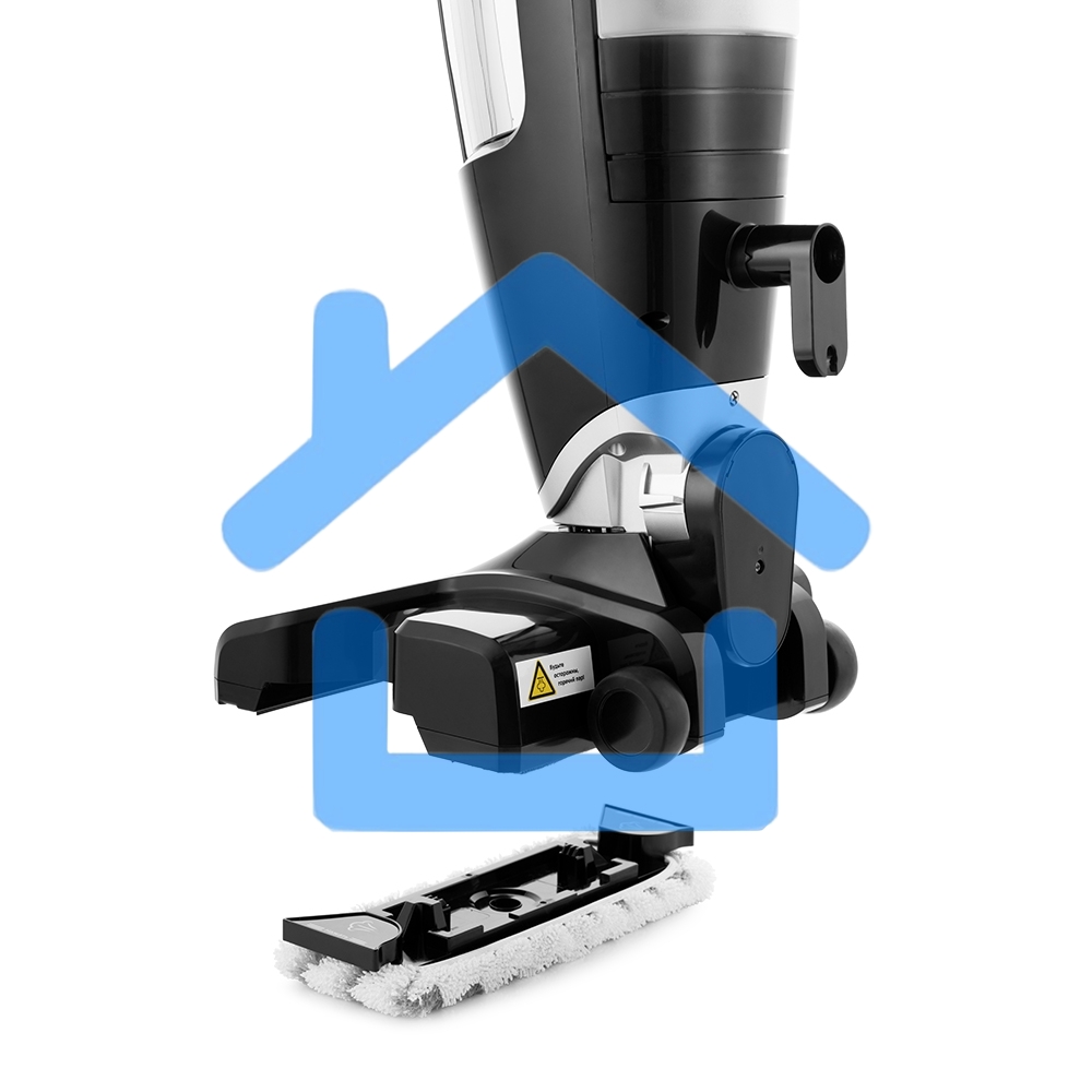 Пылесос вертикальный паровой Kitfort KT-575-1 черный, питание питание от сети, 1600 Вт, уборка влажная/паром/сухая, пылесборник 1.1 л