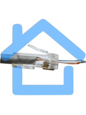 Коннектор Lanmaster RJ45 тип EZ, 8P8C, UTP, Cat.6, универсальный, со вставкой, покрытие 50 микрон,100 шт.