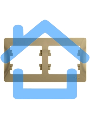 Рамка 2-м Glossa горизонт. титан SchE GSL000402