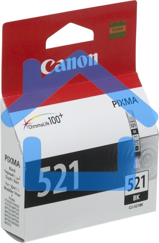 Картридж струйный CLI-521Bk (2933B004) черный (9 мл.) для Canon Pixma iP3600, 4600, MP540,MP620, MP630, MP980