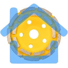 Чашка алмазная шлифовальная KRANZ 2-ряд 125х22.2 мм