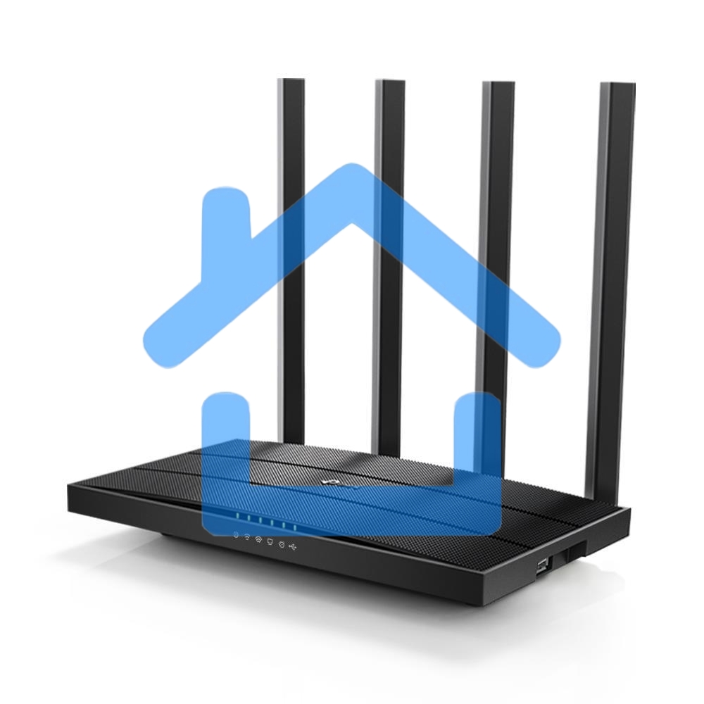 Роутер беспроводной TP-Link Archer C6U AC1200 10/100/1000BASE-TX/4G ready черный